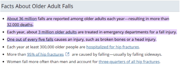 Facts About Adult Slip and Falls